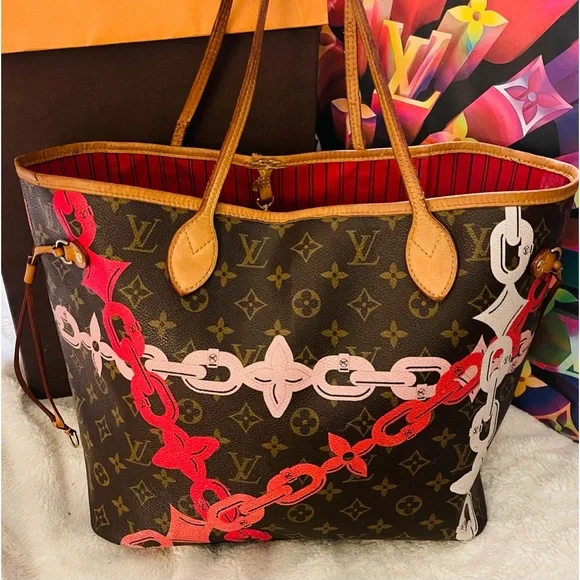 🌹Louis Vuitton  Bay Brown
Pink Rose Ballerine Chain Tote Bag Purse✨(LE Rare) - Picture 3 of 17